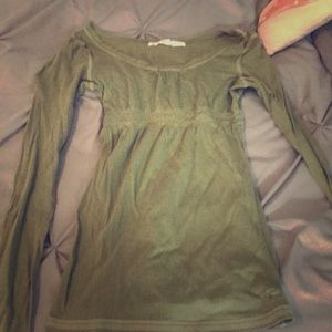 Long sleeve green shirt